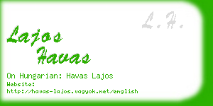 lajos havas business card
